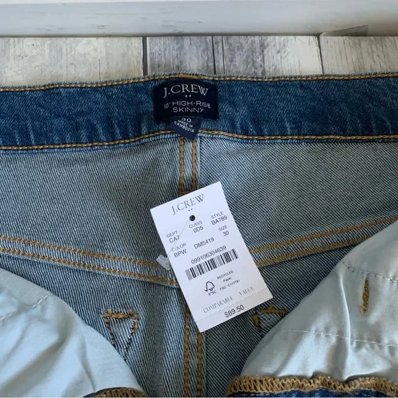 NWT J Crew Factory 10" High Rise Skinny Size 30 - Picture 3 of 8